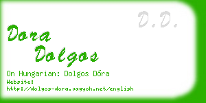 dora dolgos business card